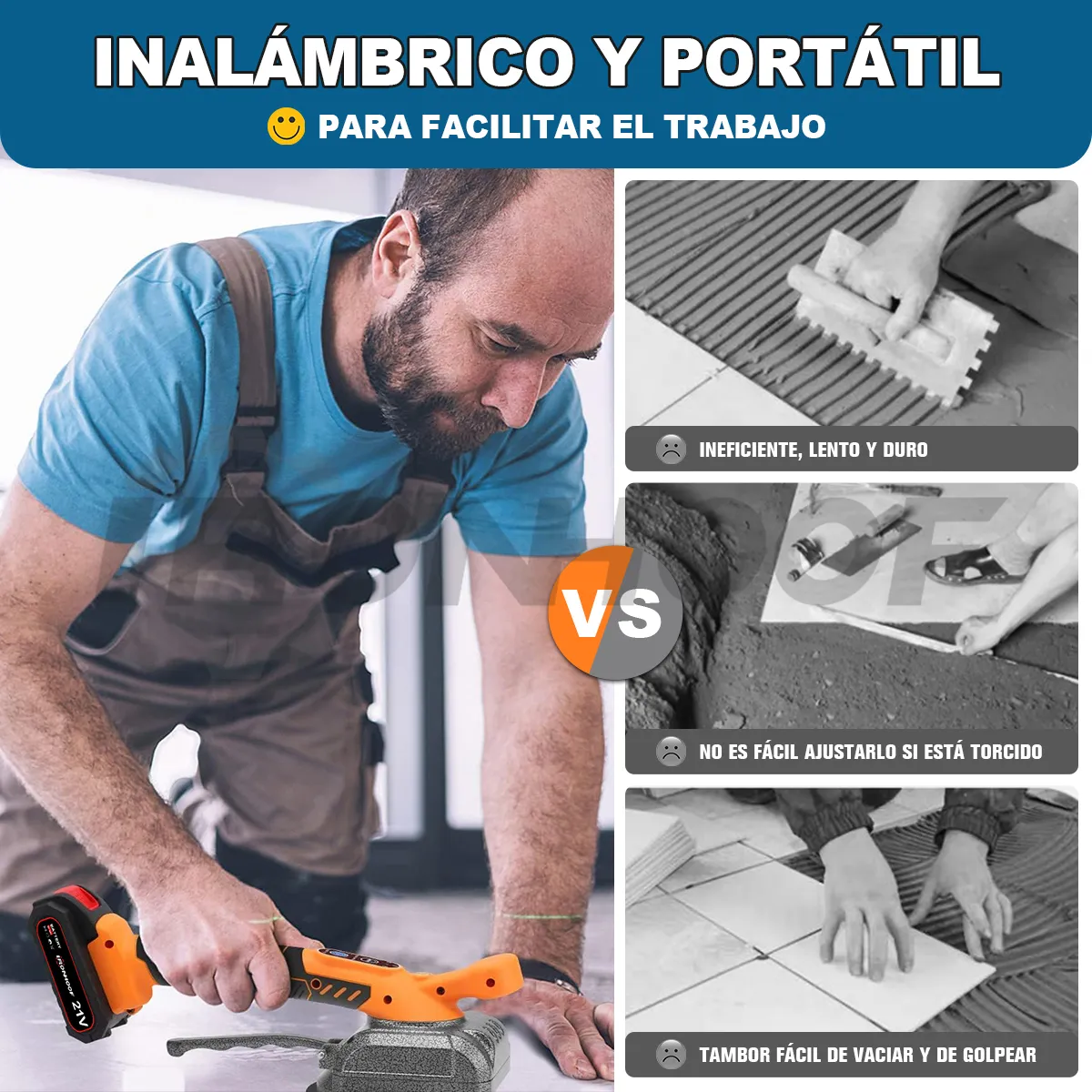 Miniatura 4 de vibrador de baldosas vibración loseta az